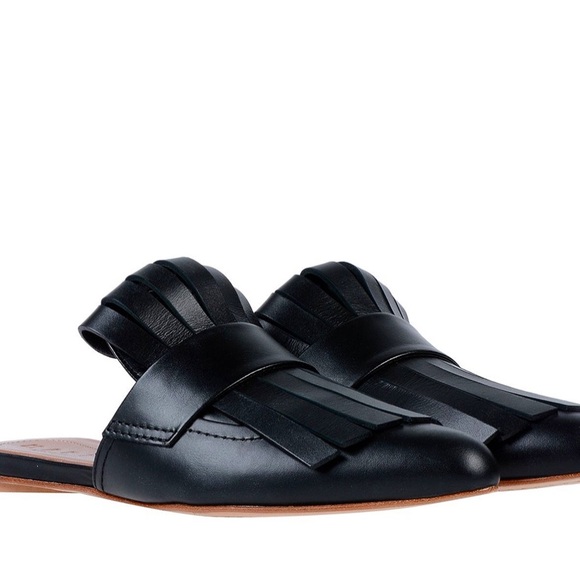 Marni Shoes - Marni Black Leather slide loafers